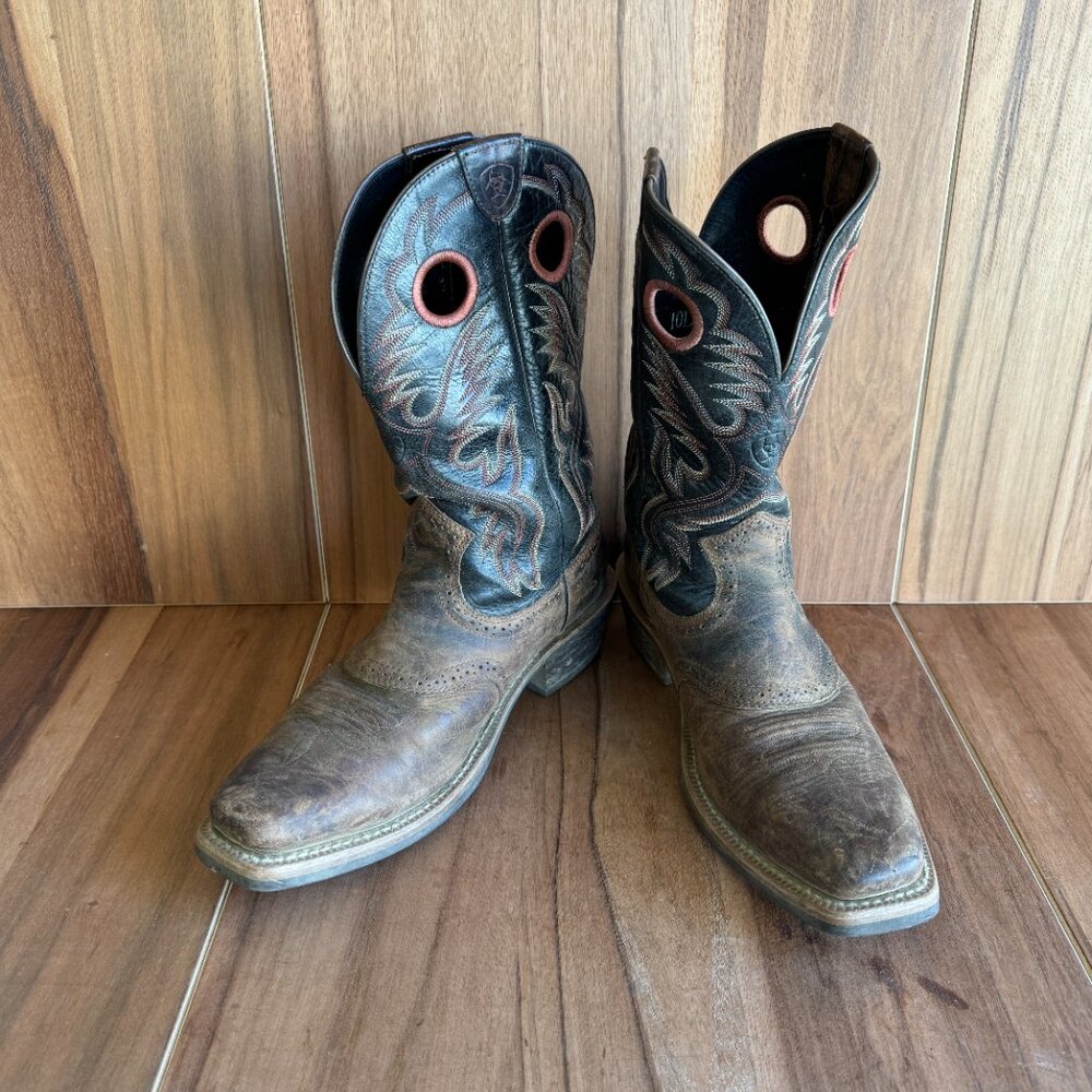Ariat Heritage Roughstock Western cowboy leather boots size 10D
